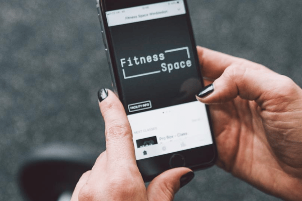 Fitness Space App on phone